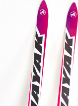 Лыжи подростковые беговые Маяк из дерево-пластика с универсальными креплениями, 150 см, фиолетовые - Фото 15