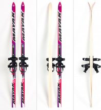 Лыжи подростковые беговые Маяк деревянные с универсальными креплениями, 150 см, фиолетовые - Фото 8
