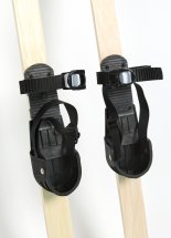 Детский лыжный комплект с креплением с резиновой пяткой и палками Маяк, 110 см, дерево - Фото 6