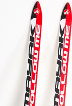 Лыжи подростковые беговые Маяк деревянные с универсальными креплениями, 160 см, красно-бело-черные - Фото 10
