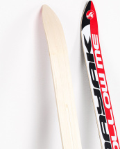 Лыжи подростковые беговые Маяк деревянные с универсальными креплениями, 160 см, красно-бело-черные - Фото 9