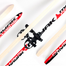 Лыжи подростковые беговые Маяк деревянные с универсальными креплениями, 160 см, красно-бело-черные - Фото 8
