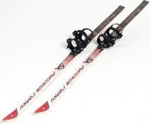 Лыжи подростковые беговые Маяк деревянные с универсальными креплениями, 140 см, красно-белые - Фото 7