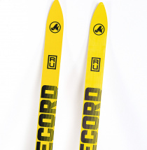 Лыжи подростковые беговые Маяк из дерево-пластика с универсальными креплениями, 160 см, черно-желтые - Фото 12