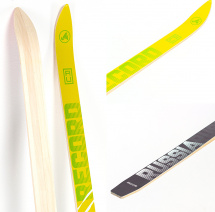 Лыжи подростковые беговые Маяк деревянные с универсальными креплениями, 160 см, желто-черно-зеленые - Фото 11