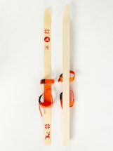 Детский лыжный комплект Junior, 90 см, дерево, оранжевый - Фото 9