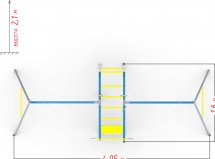 УДСК-5.2 Rokids Тарзан-К2 и качели на цепях со спинкой (2 шт), синий-серый - Фото 10