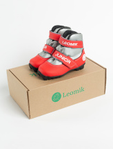 Ботинки лыжные Leomik Junior, серо-красные, размер 28 - Фото 24