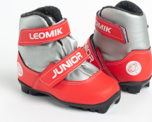 Ботинки лыжные Leomik Junior, серо-красные, размер 28 - Фото 21