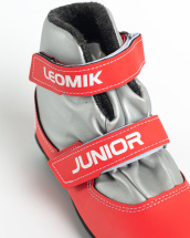 Ботинки лыжные Leomik Junior, серо-красные, размер 32