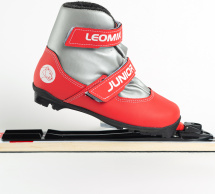 Ботинки лыжные Leomik Junior, серо-красные, размер 33 - Фото 33
