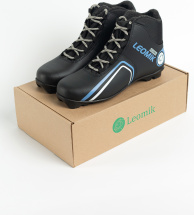 Ботинки лыжные Leomik Health (grey), черные, размер 45 - Фото 24