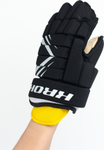 Хоккейные перчатки игрока 408 КРОК р.8 (рост 100-120 см) детские, черные - Фото 9