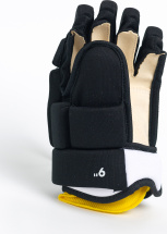 Хоккейные перчатки игрока 408 КРОК р.8 (рост 100-120 см) детские, черные - Фото 12