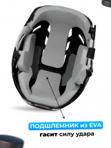 Хоккейный шлем ESPO р. L / XL (58-62) взрослый, черный - Фото 11