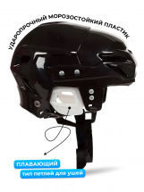 Хоккейный шлем ESPO р. L / XL (58-62) взрослый, черный - Фото 12