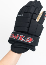 Хоккейные перчатки игрока 406 ESPO р.11 (рост 135-150) подростковые, черные - Фото 10