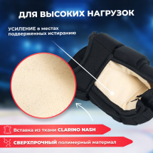 Хоккейные перчатки игрока 406 ESPO р.13 (рост 155-175) взрослые, черные - Фото 6