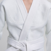 Кимоно для дзюдо Leomik Standard белое, рост 130 см, размер 34 - Фото 3