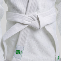 Кимоно для дзюдо Leomik Standard белое, рост 130 см, размер 34 - Фото 5