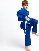 Кимоно для дзюдо Leomik Standard синее, рост 105 см, размер 24 - Фото 22