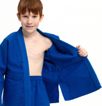 Кимоно для дзюдо Leomik Standard синее, рост 105 см, размер 24 - Фото 14