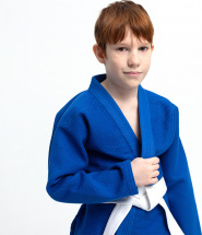 Кимоно для дзюдо Leomik Standard синее, рост 110 см, размер 26 - Фото 11