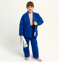 Кимоно для дзюдо Leomik Standard синее, рост 115 см, размер 28 - Фото 13