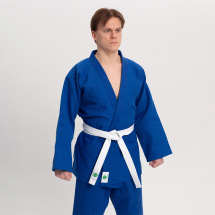 Кимоно для дзюдо Leomik Training синее, рост 165 см, размер 48 - Фото 4