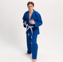 Кимоно для дзюдо Leomik Training синее, рост 165 см, размер 48 - Фото 20