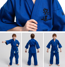 Кимоно для кудо Leomik Training синее, размер 30, рост 120 см - Фото 2