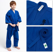 Кимоно для кудо Leomik Training синее, размер 32, рост 130 см - Фото 6