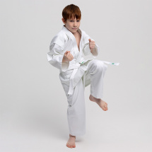 Кимоно для рукопашного боя Leomik Training белое, размер 32, рост 130 см - Фото 17