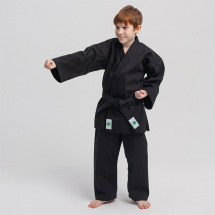 Кимоно для рукопашного боя Leomik Training черное, рост 130 см - Фото 20