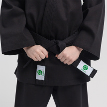 Кимоно для рукопашного боя Leomik Training черное, рост 130 см - Фото 3