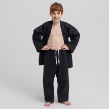 Кимоно для рукопашного боя Leomik Training черное, рост 130 см - Фото 23