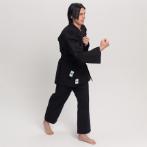 Кимоно для рукопашного боя Leomik Training черное, рост 160 см - Фото 9