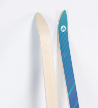 Лыжи подростковые беговые Маяк деревянные, 140 см, фиолетово-голубые - Фото 11