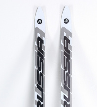 Беговые подростковые лыжи Маяк из дерево-пластика 170 см с креплением NN75, черно-серые