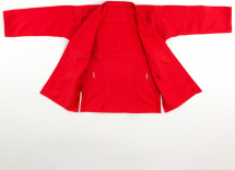 Кимоно (куртка) для самбо Leomik Training красное,  размер 32, рост 125 см - Фото 12