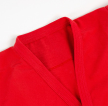 Кимоно (куртка) для самбо Leomik Training красное,  размер 32, рост 125 см - Фото 15