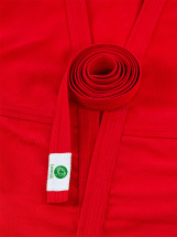 Кимоно (куртка) для самбо Leomik Training красное,  размер 32, рост 125 см - Фото 40