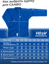 Кимоно (куртка) для самбо Leomik Training синее, размер 26, рост 110 см - Фото 29
