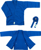 Кимоно (куртка) для самбо Leomik Training синее, размер 26, рост 110 см - Фото 32