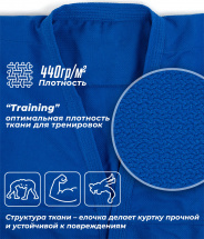 Кимоно (куртка) для самбо Leomik Training синее, размер 50, рост 170 см - Фото 23
