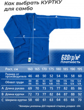 Кимоно (куртка) для самбо Leomik Master синее, размер 46, рост 160 см - Фото 28