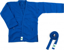 Кимоно (куртка) для самбо Leomik Training синее, размер 44, рост 155 см - Фото 11