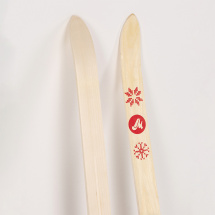 Детский лыжный комплект с креплениями"Baby" и палками 70 см, дерево, красный - Фото 17