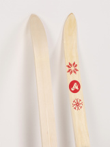 Детский лыжный комплект с креплениями"Baby" и палками 70 см, дерево, красный - Фото 37