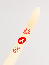 Детский лыжный комплект с креплениями "Baby" и палками, 90 см, дерево, красный - Фото 30